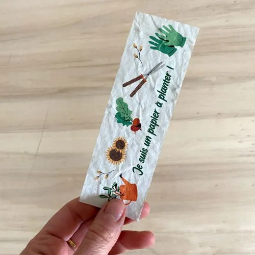 Marque-Page à Planter Personnalisé 70x148mm - Graines au Choix
