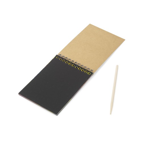 Carnet à gratter personnalisable - Pages noires effet arc-en-ciel