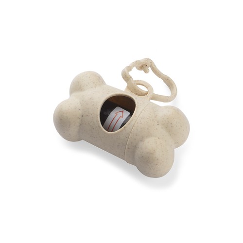 Distributeur de sacs ramasse-crottes personnalisable en paille de blé