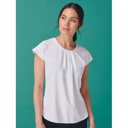 Ladies' Pleat Front S/S Blouse
