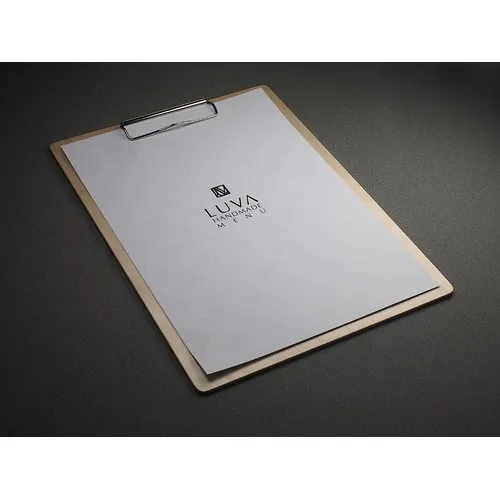 Presse-papiers Menu Personnalisable en Bois - Écritoire A4