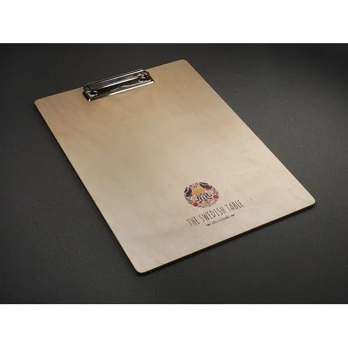 Presse-papiers Menu Personnalisable en Bois - Écritoire A4