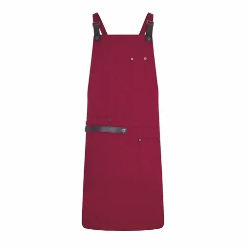 Tablier de Travail à Bavette avec Col Cuir - Personnalisable