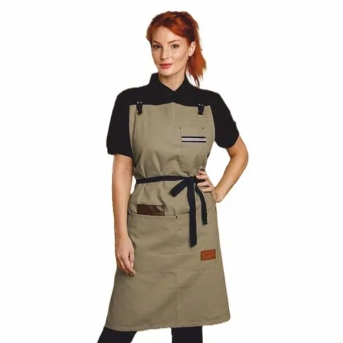 Tablier de Travail à Bavette avec Col Cuir - Personnalisable