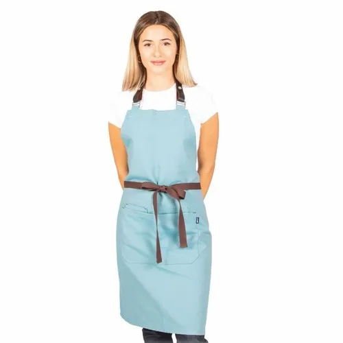 Tablier de Travail à Bavette avec Col Cuir - Personnalisable