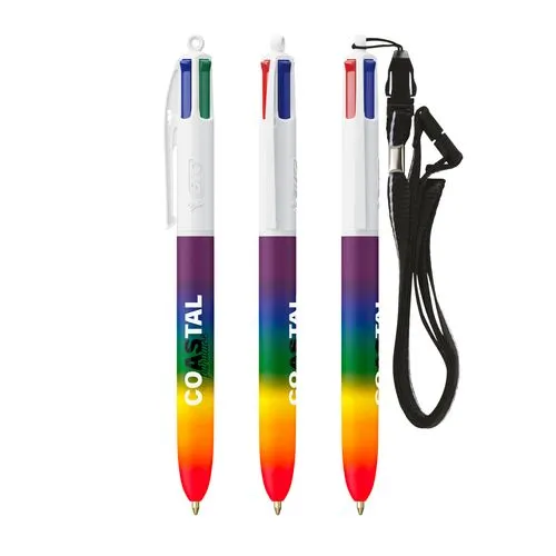 BIC® 4 Couleurs® Pastel + Lanyard