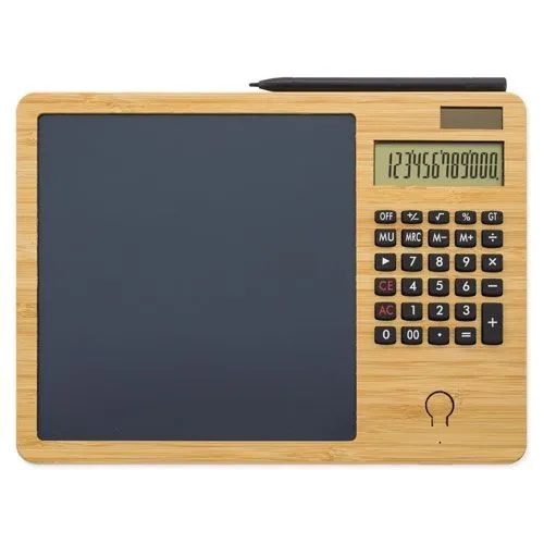 CALCULATRICE EN BAMBU AVEC TABLEAU AUTOMATIQUE "GLASGOW"