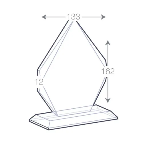 Trophée Iceberg en Verre avec Socle - Personnalisation Laser