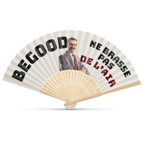 Éventail Publicitaire Bambou et Papier Personnalisable