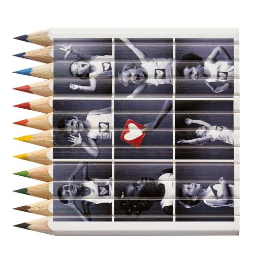 SET QUADRI 12 COUL 8,7 cm