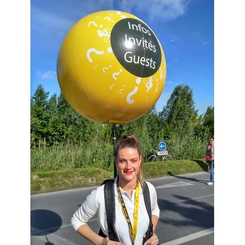 Ballon Publicitaire sur Sac à Dos - Support Mobile Street Marketing