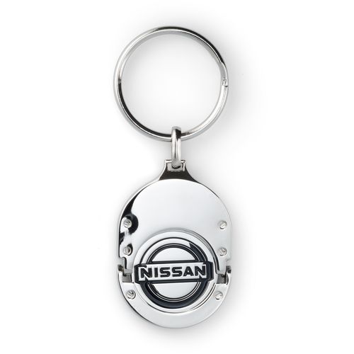 Porte-clés jeton métal personnalisable - Finition nickel brillant