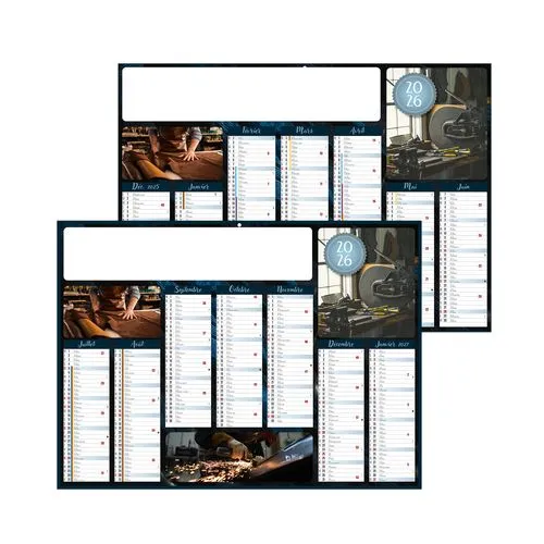 METAL 2026 - MIDI 430 x 335 mm - LEGER 400G - SANS MARQUAGE - 1 TROU EN TETE