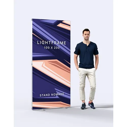 Cadre aluminium autoportant 100x200cm