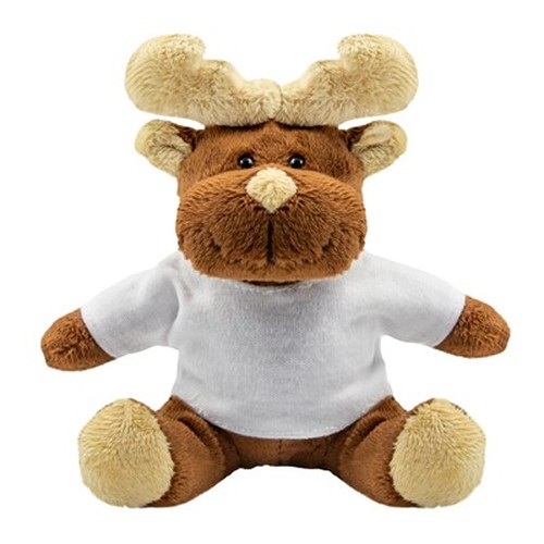 Renne en Peluche avec T-shirt Personnalisable - Comet White