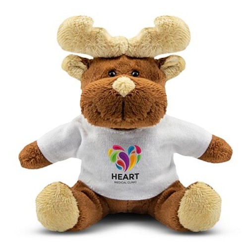 Renne en Peluche avec T-shirt Personnalisable - Comet White