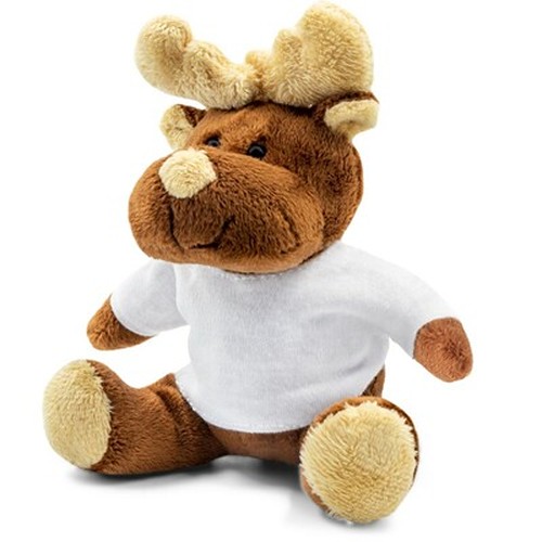 Renne en Peluche avec T-shirt Personnalisable - Comet White