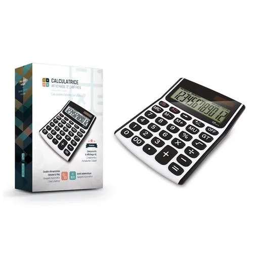 CALCULATRICE 12 CHIFFRES HQ - PREMIUM