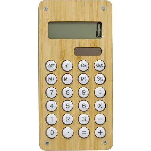 Calculatrice de poche en bambou Thomas