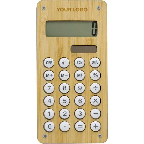Calculatrice de poche en bambou Thomas