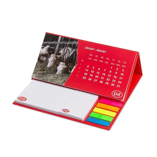 Calendrier de bureau à couverture rigide