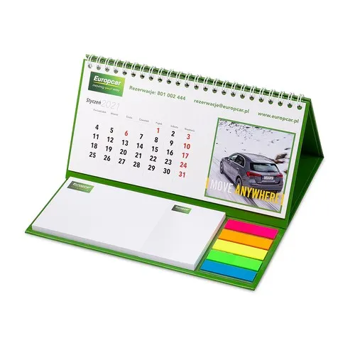 Calendrier de bureau à couverture spiralée