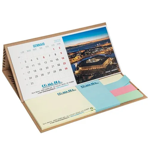 Calendrier de bureau recyclé à couverture rigide