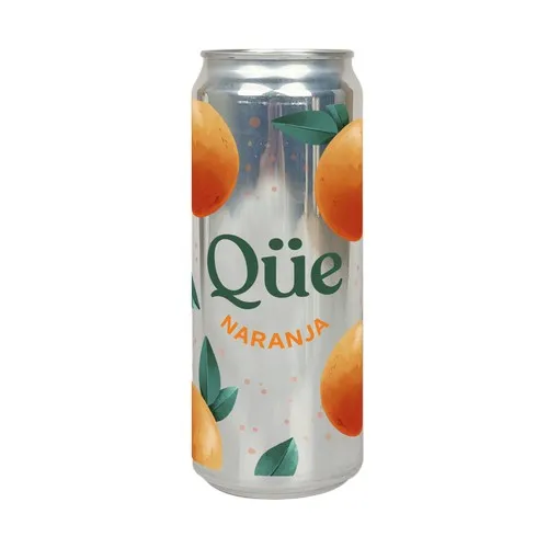 Canette d´eau personnalisée de 250ml, légèrement pétillante. Étiquette adhésive