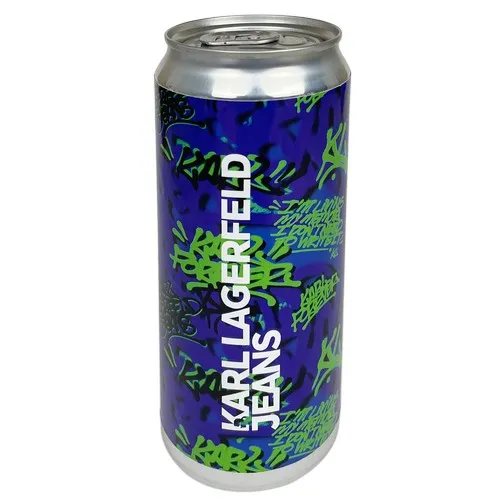 Canette d’eau personnalisée de 330 ml, avec eau Alcaline - Détox plate. Étiquette adhésive.