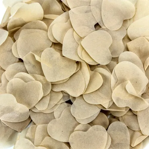 Canon à confettis 40cm Papier Cœurs Ivoires