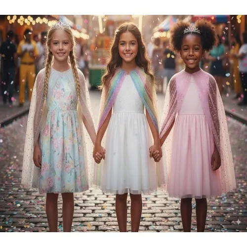 Cape PRINCESSE 75cm 3 coloris assortis