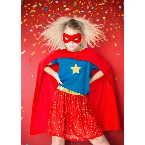 Cape SUPER HEROS + MASQUE 6 coloris assortis