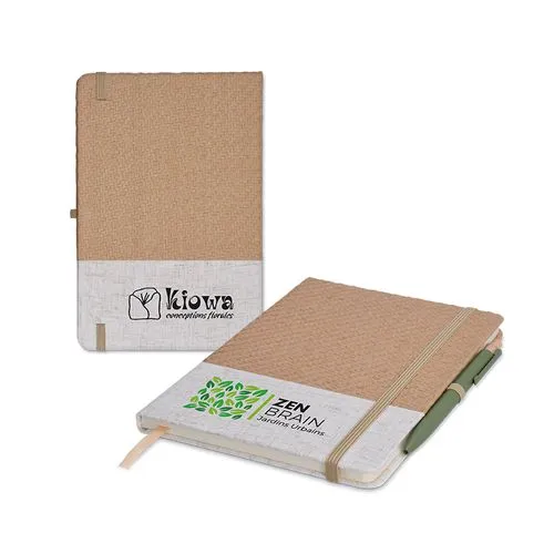 CARNET A5 COUVERTURE COTON ET FIBRES DE BAMBOU