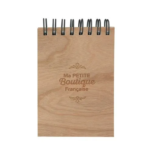 Carnet A7 papier laser bois