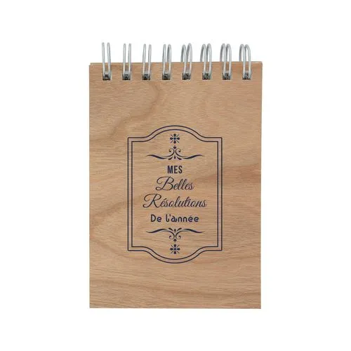 Carnet A7 papier laser bois