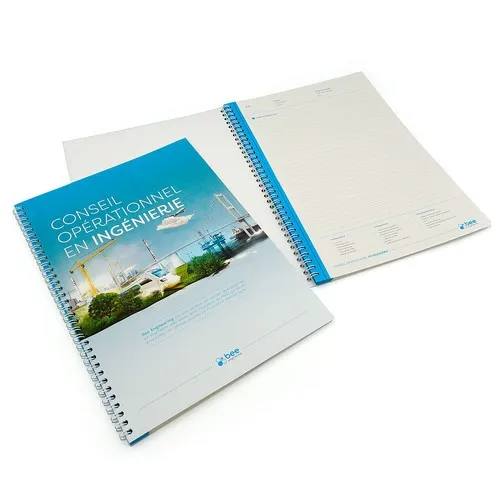 Carnets écologiques avec reliure à spirale souple