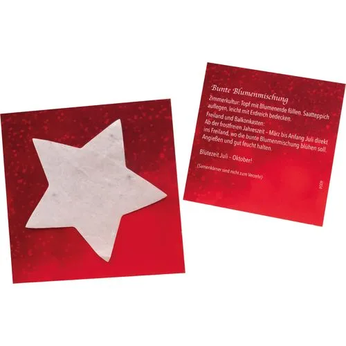 Carte Papier à Graines Étoile