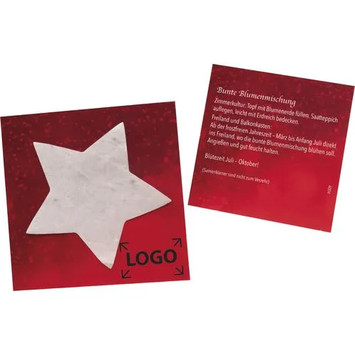 Carte Papier à Graines Étoile