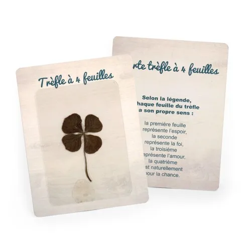 Carte Trèfle 4 feuilles