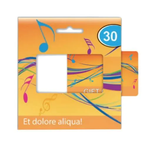 Cartonnette avec carte insérée