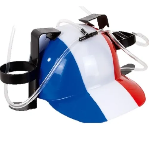 Casque France avec porte gobelet Bleu Blanc Rouge