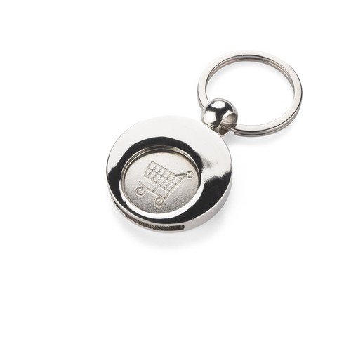 Porte-clés Jeton de Caddie Personnalisable Chromé