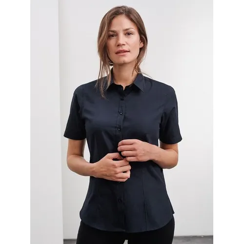 Chemise femme à manches courtes en popeline
