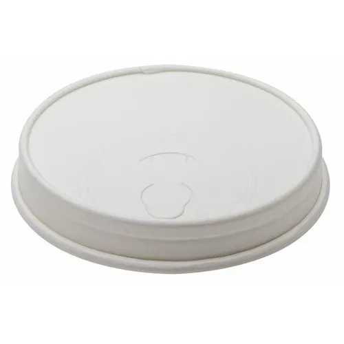 Couvercle Carton Écologique Blanc 220ml - Gobelet 8oz Non Personnalisé