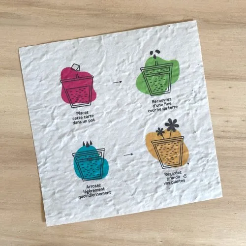 Cartes à Planter A7 Personnalisées - Papier Ensemencé Biodégradable