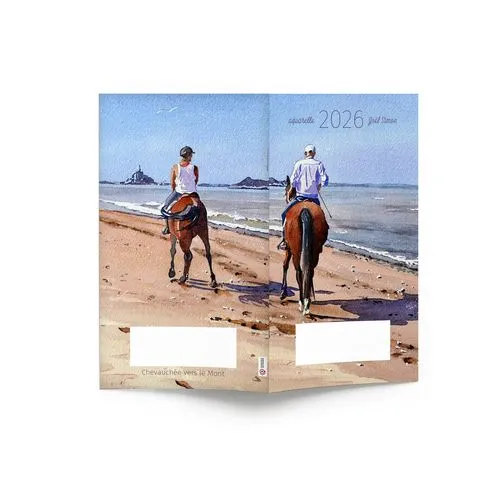 AGENDA ECO POCHE 2026 - THEME BLEU DE MER-1 - 95 x 165 mm - QUINZAINIER 64 PAGES - COUVERTURE 380g QUADRI PAGES 1 ET 4 - PELLICULAGE BRILLANT RECTO - PIQURE 2 POINTS METAL