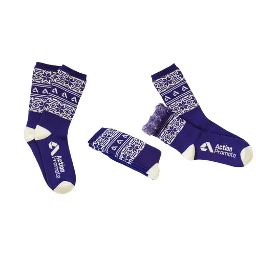 Chaussettes Jacquard Antidérapantes Personnalisées - Dès 500 ex