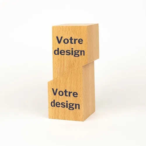 Trophée en Bois César Gravé - Made in France Éco-responsable