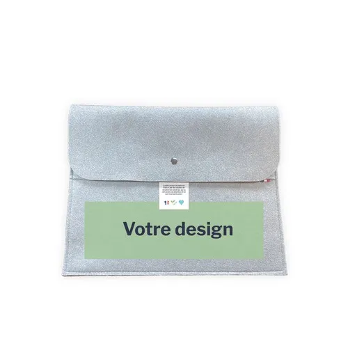 Pochette Ordinateur 13" Feutrine Végétale Personnalisable