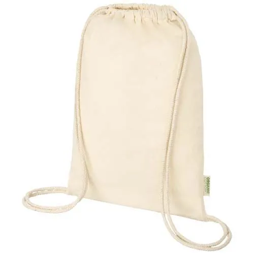 Sac à cordon bio OCS 5L en coton organique 100 g/m² personnalisable